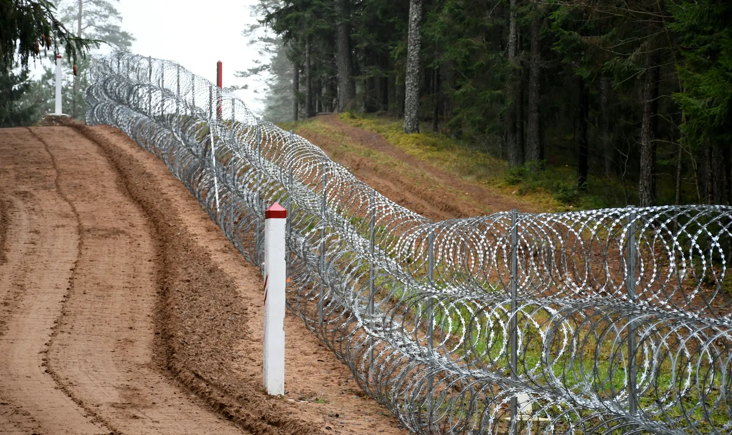 Забор на латвийско-российской границе