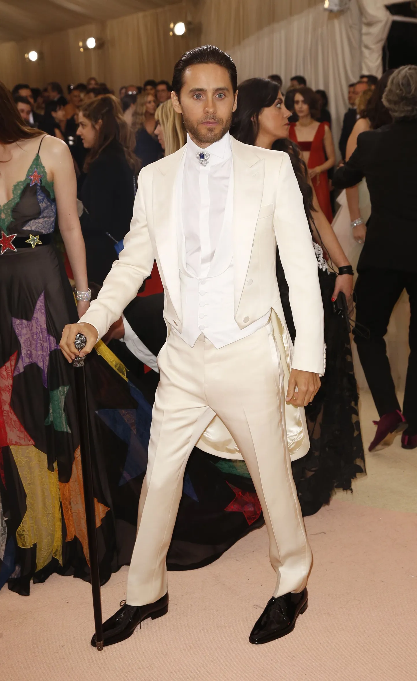 Actor Jared Leto arrives at the Metropolitan Museum of Art Costume Institute Gala (Met Gala) to celebrate the opening of "Manus x Machina: Fashion in an Age of Technology" in the Manhattan borough of New York, May 2, 2016. REUTERS/Lucas Jackson