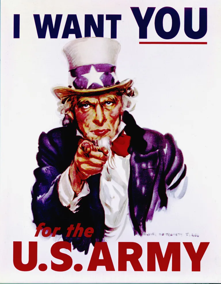 Kunstnik James Montgomery Flaggi poster onu Samist, millega kutsuti USA sõjaväega liituma