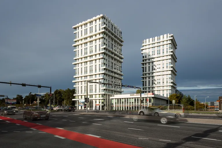 Järve tornid, äripindadega korterelamud, Järve 2, Tallinn. Arhitekt: Martin Aunin (Martin Aunin, Marti Kahu, Margid Saar, Martin Melioranski)