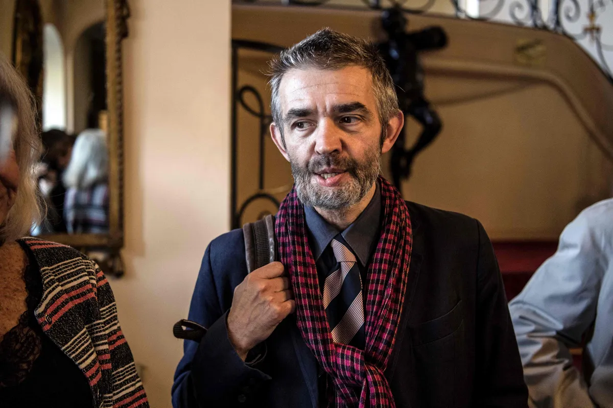 Prantsuse ajakirjanik ja kirjanik Philippe Lancon 5. novembril 2018, kui ta võitis romaani «Le Lambeau» eest Prix Femina kirjandusauhinna.