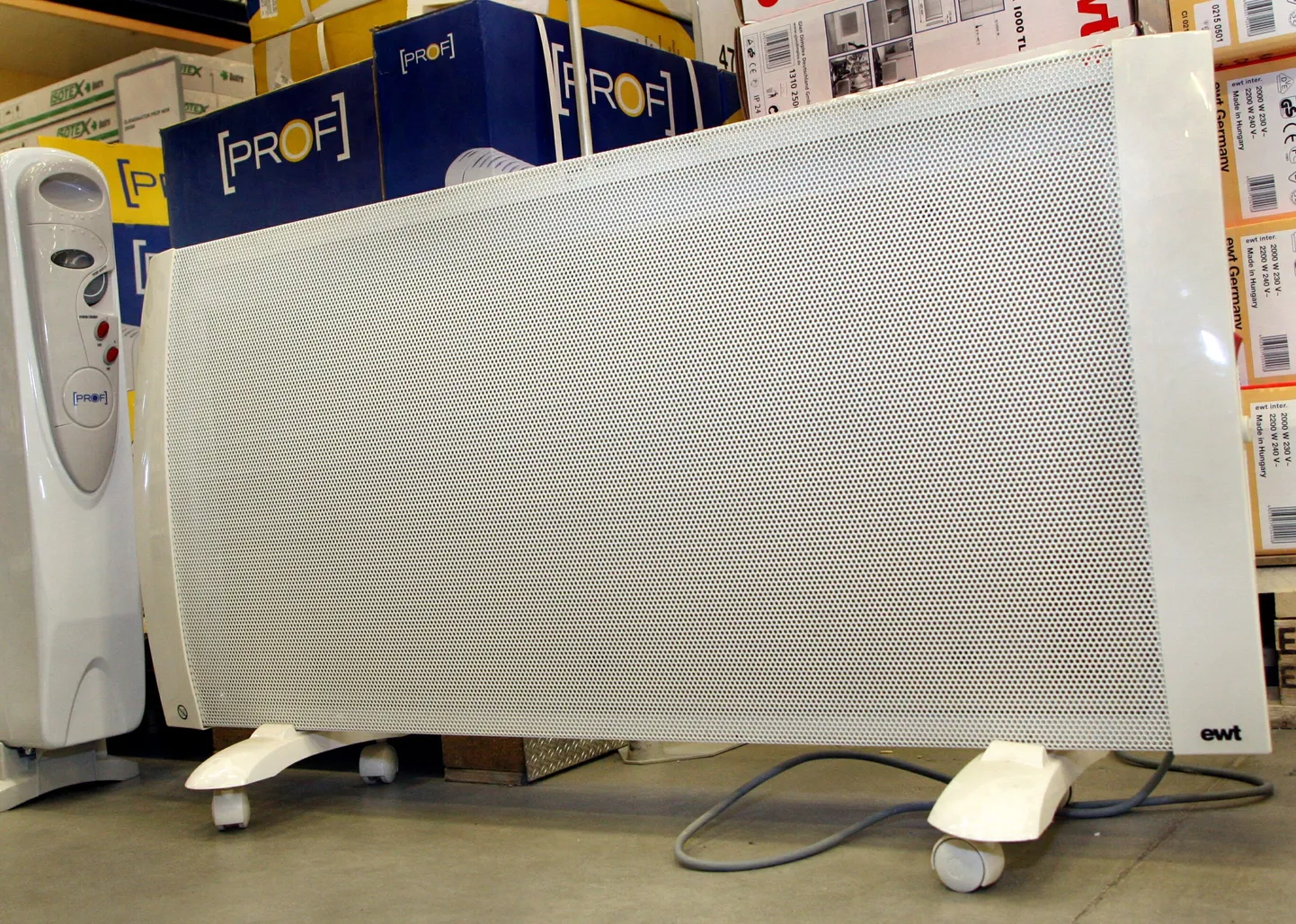 Elektriradiaator. Foto on illustreeriv.