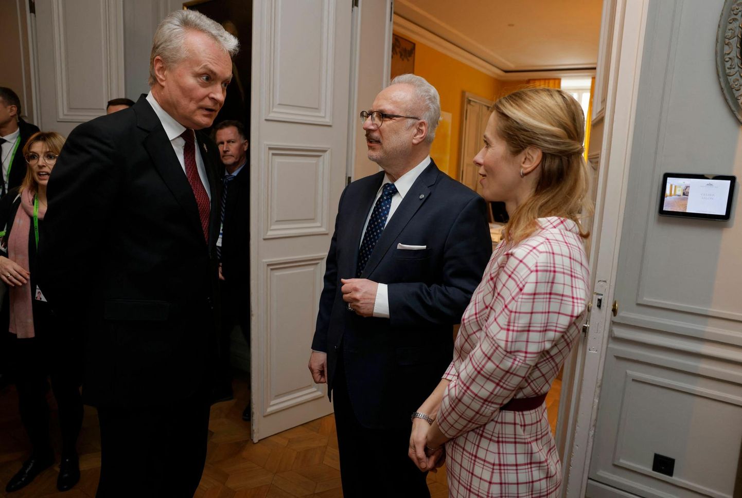 Leedu ja Läti presidendid Gitanas Nausėda ja Egils Levits ning peaminister Kaja Kallas eile Münchenis.

 