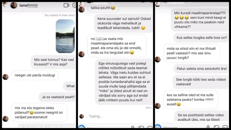 Kirjavahetus tõuklemist filminud Taneliga kujunes ropuks.