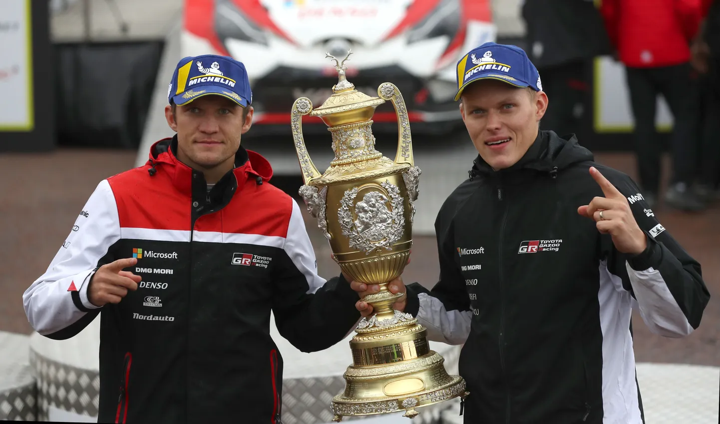 Ott Tänak (paremal) ja Martin Järveoja.