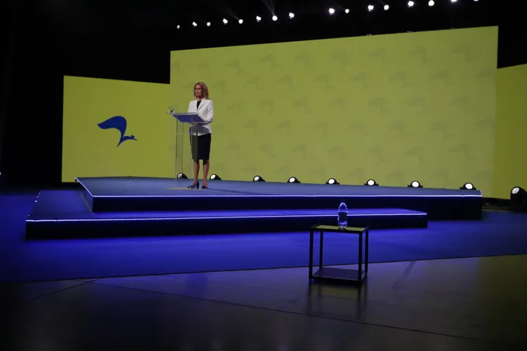 Reformierakonna esimees Kaja Kallas erakonna üldkogul.
