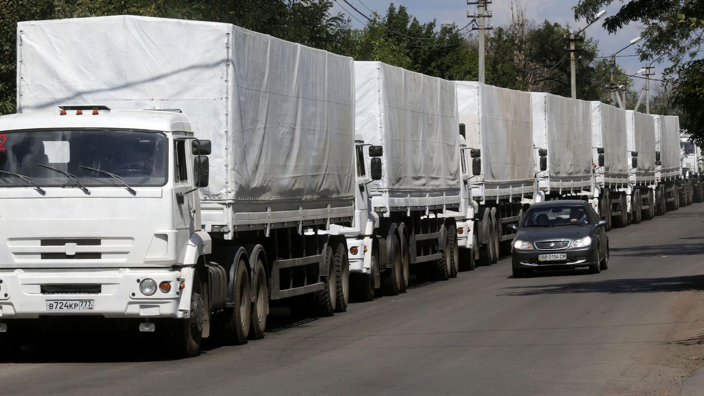 Российские грузовики на Украине.
