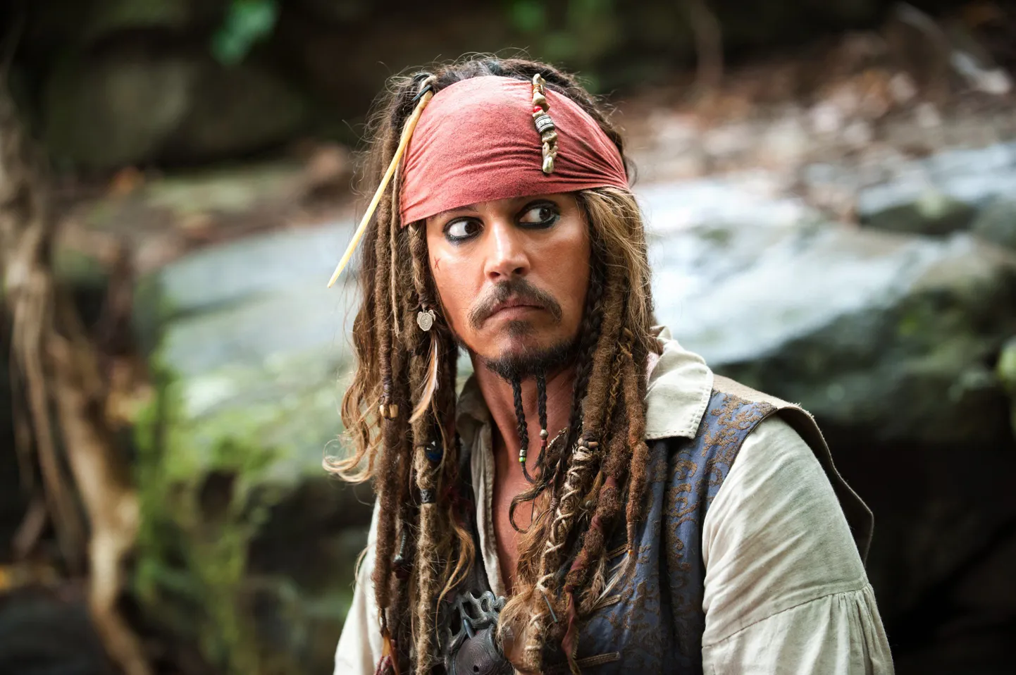 Johnny Depp kapten Jack Sparrowna