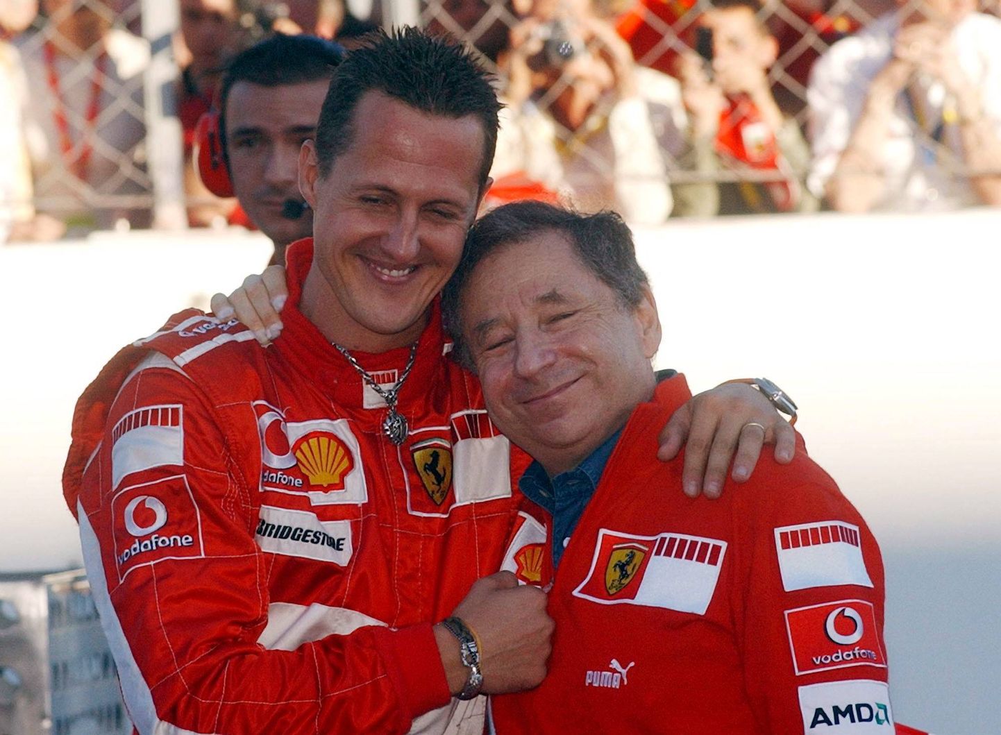 Michael Schumacher ja Jean Todt Ferrari aegadel.
