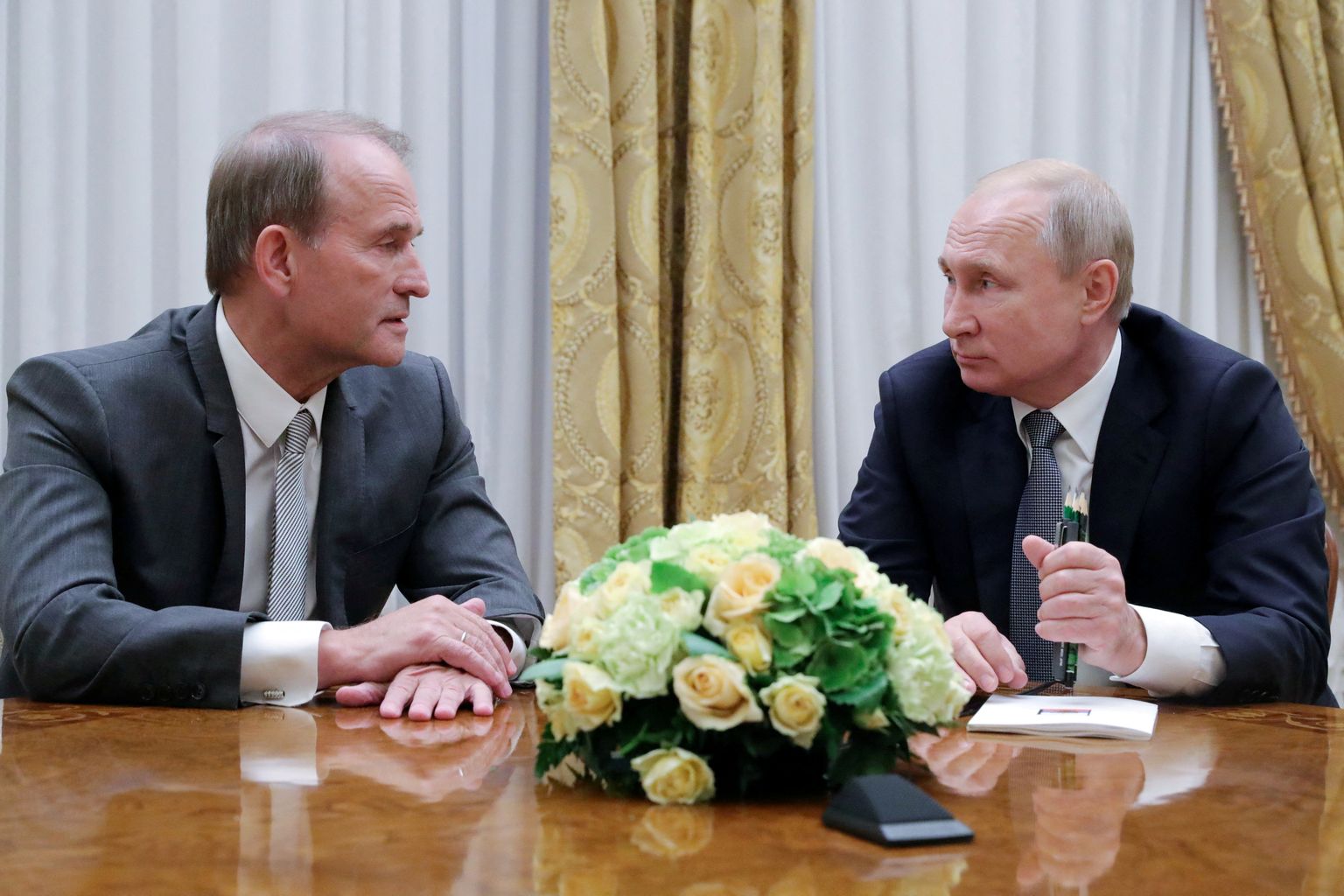 Директор ФСБ Николай Патрушев и президент России Владимир Путин.