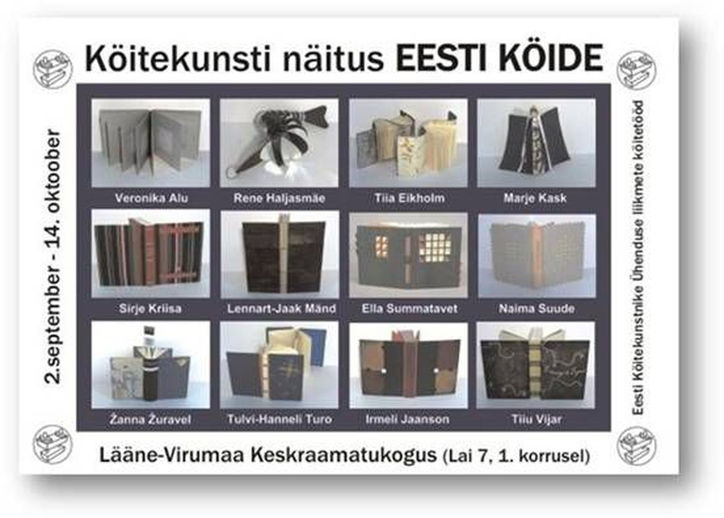 Näituse "Eesti köide" plakat.