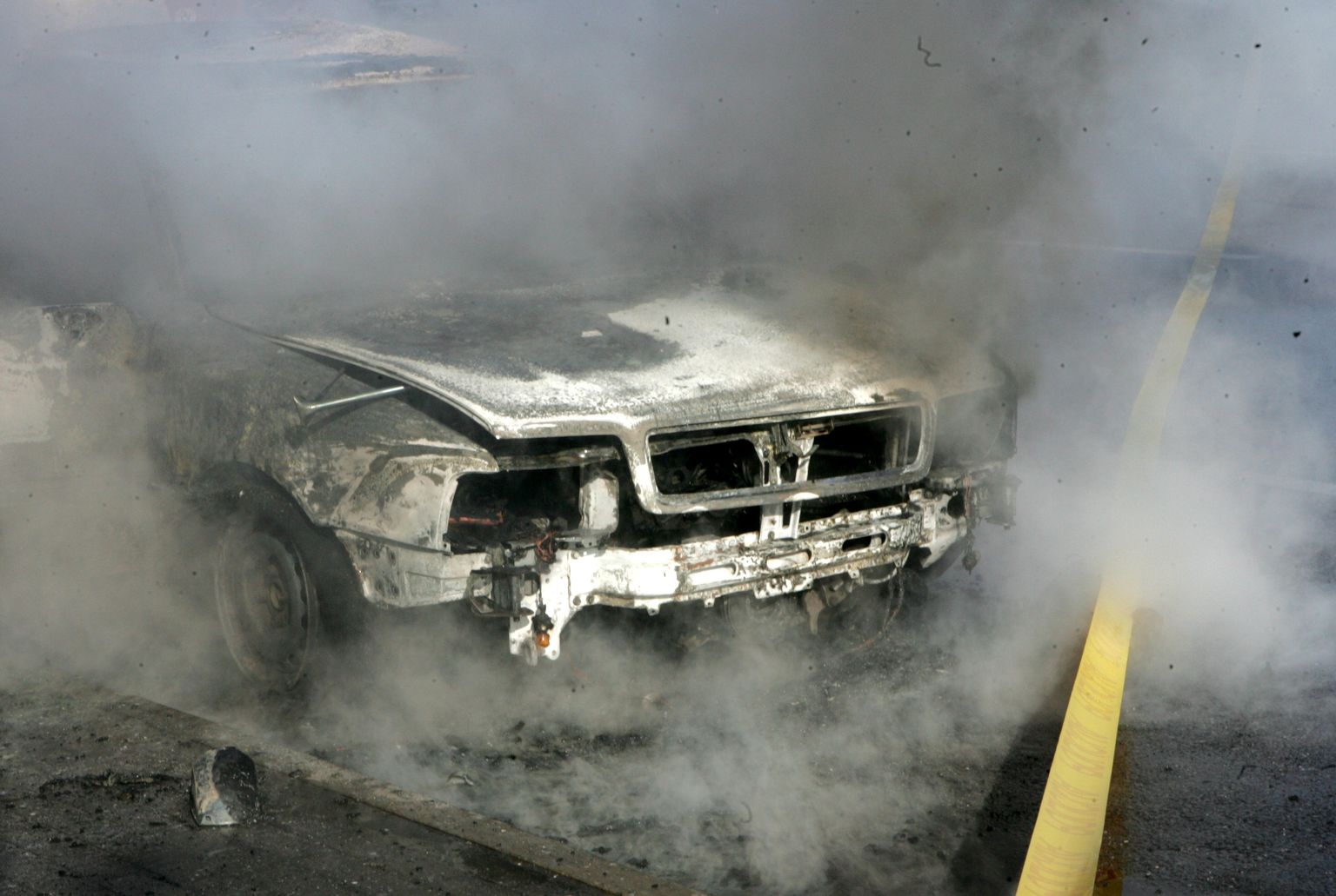 Сгоревший автомобиль. Иллюстративное фото