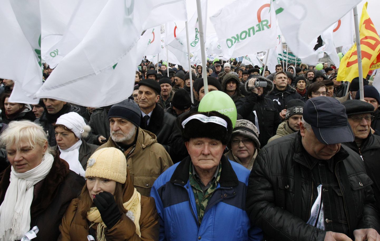 Jabloko toetajad Moskva meeleavaldusel.