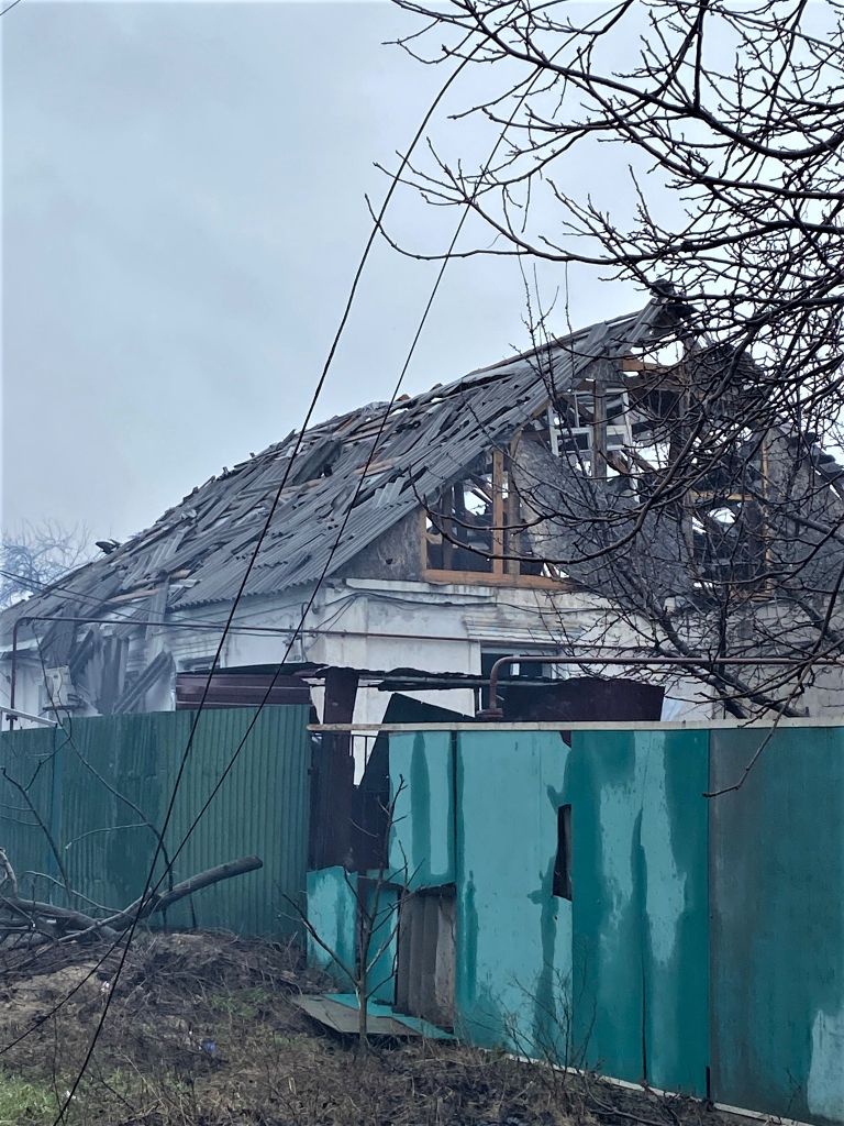 24. veebruari varahommikul tabamuse saanud maja Mariupolis.