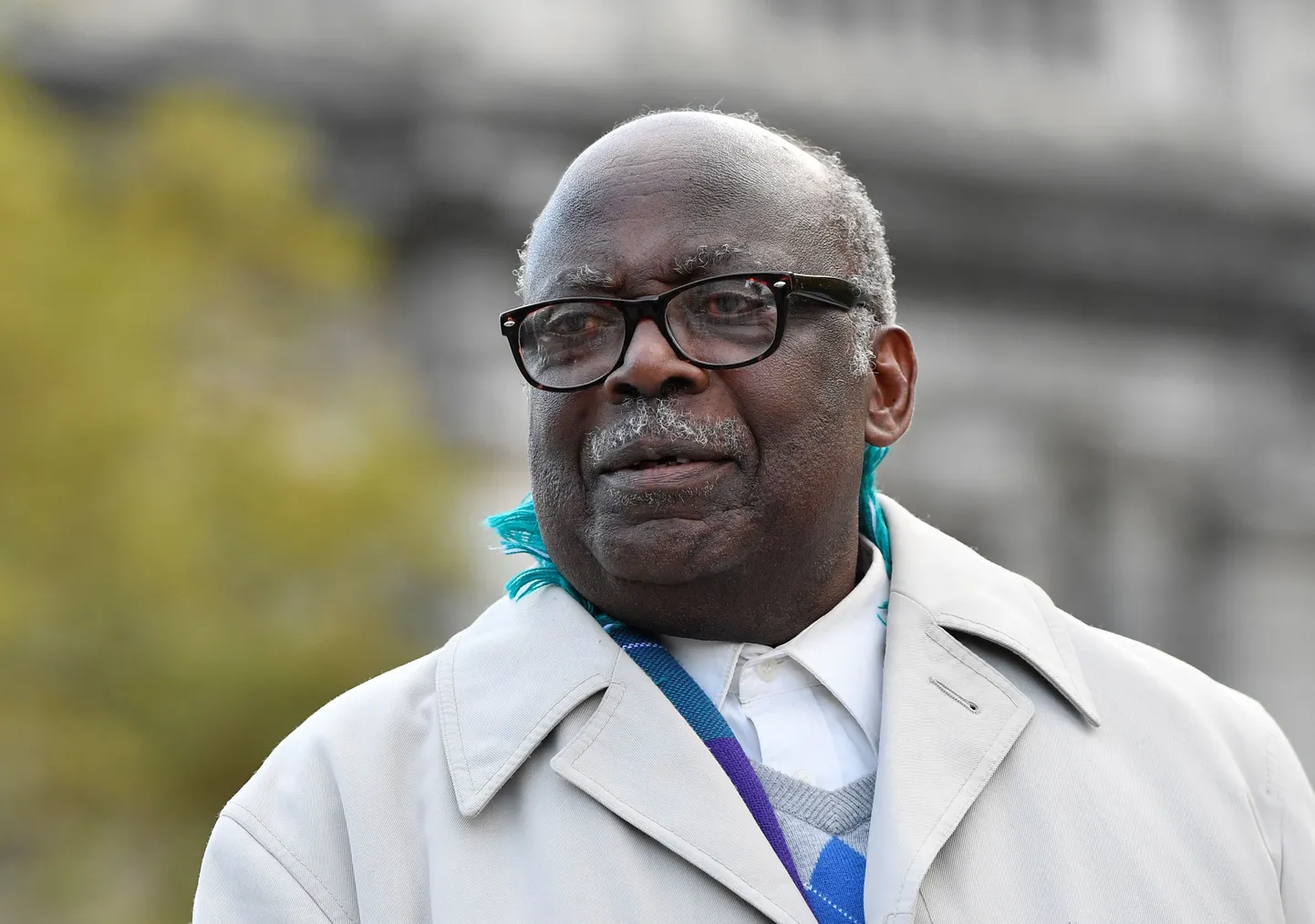 Neljapäeval genotsiidis süüdi mõistetud Rwanda eksametnik Fabien Neretse 4. novembril Brüsselis Õiguspalee ees.
