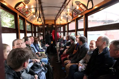 Elektritranspordi muuseumis Vassili saarel saab sõita 1924. aasta trammiga. Foto: