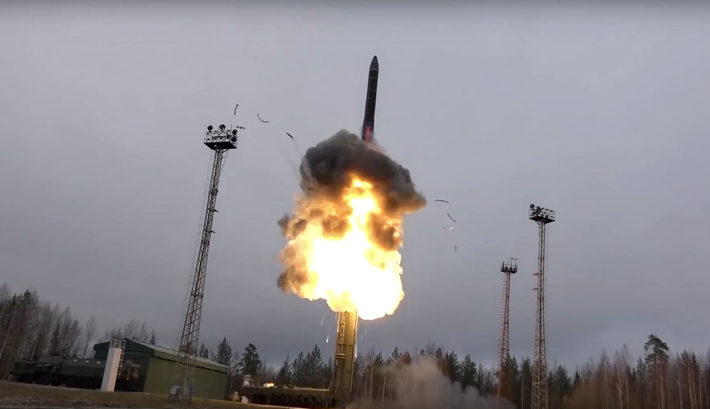 Vene kaitseministeerium pressiesindus edastas raketisüsteemi Avangardi katsetusest foto.