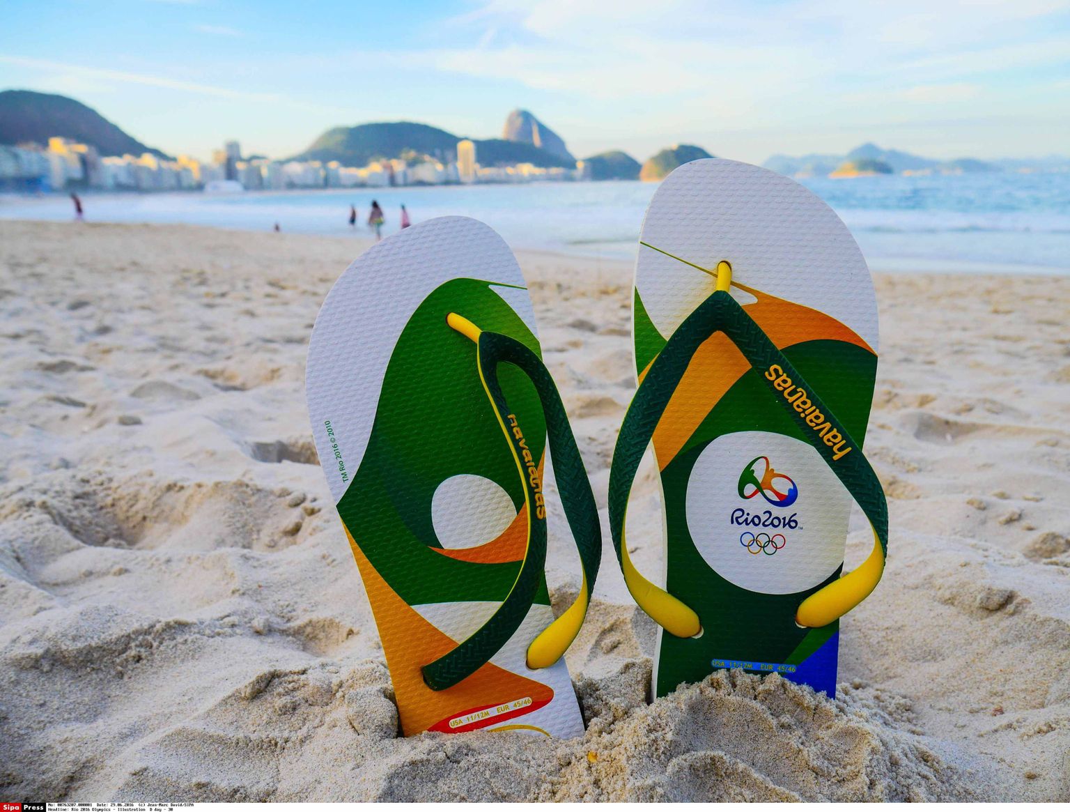 Havaianase olümpiaplätud Brasiilia rannaliivas.