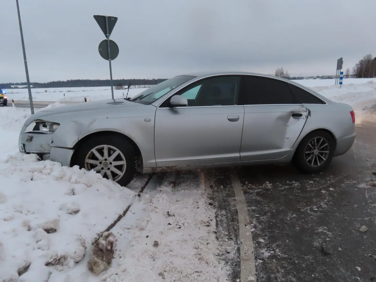 Õnnetusse sattunud Audi.