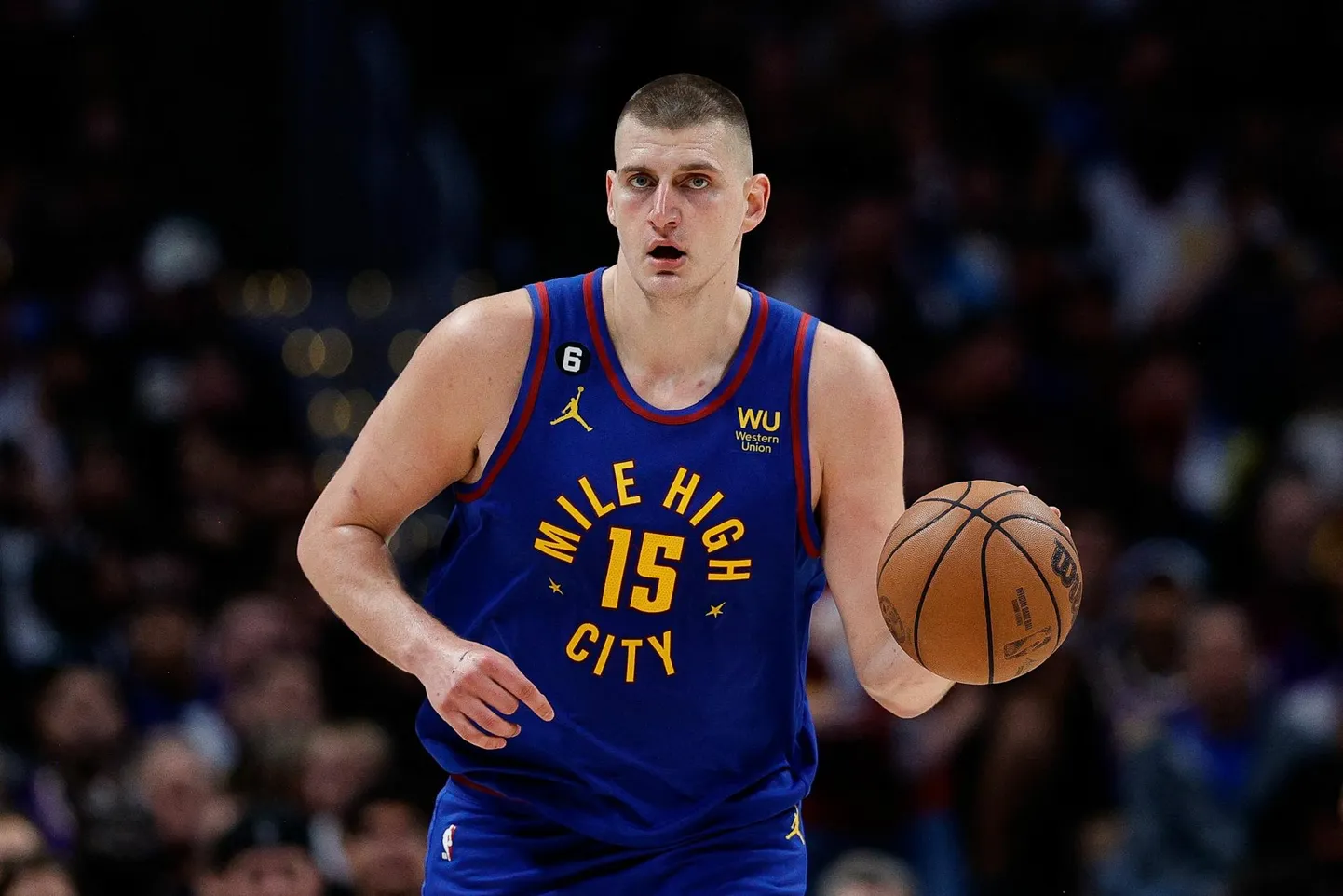 Denver Nuggetsi keskmängija Nikola Jokić. Mandatory Credit: Isaiah J. Downing-USA TODAY Sports FOTO: Isaiah J. Downing