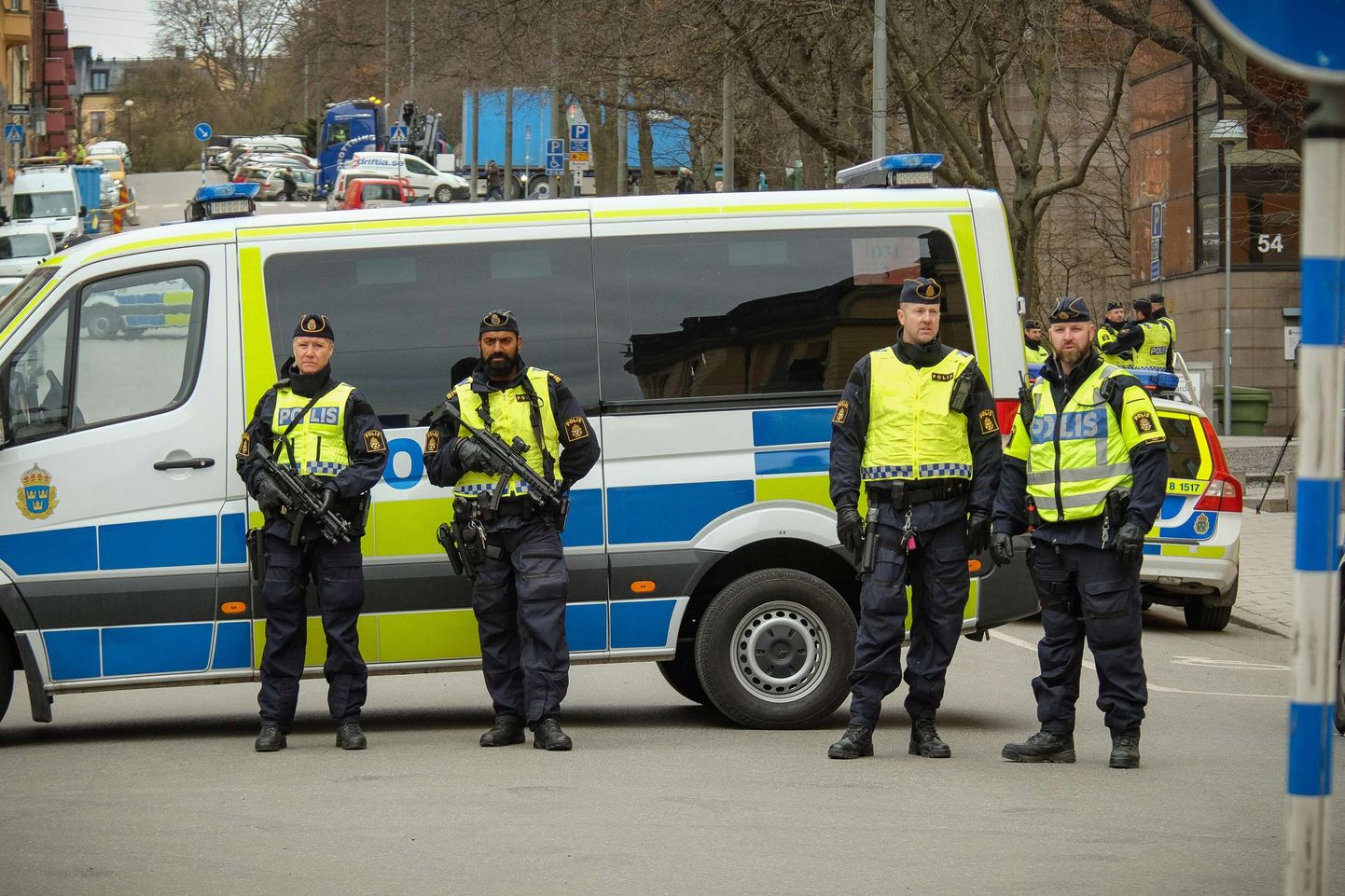 Rootsi Stockholmi politsei. Pilt on illustreeriv