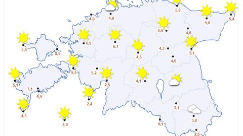 За последние дни в Эстонии потеплело почти на 35 градусов