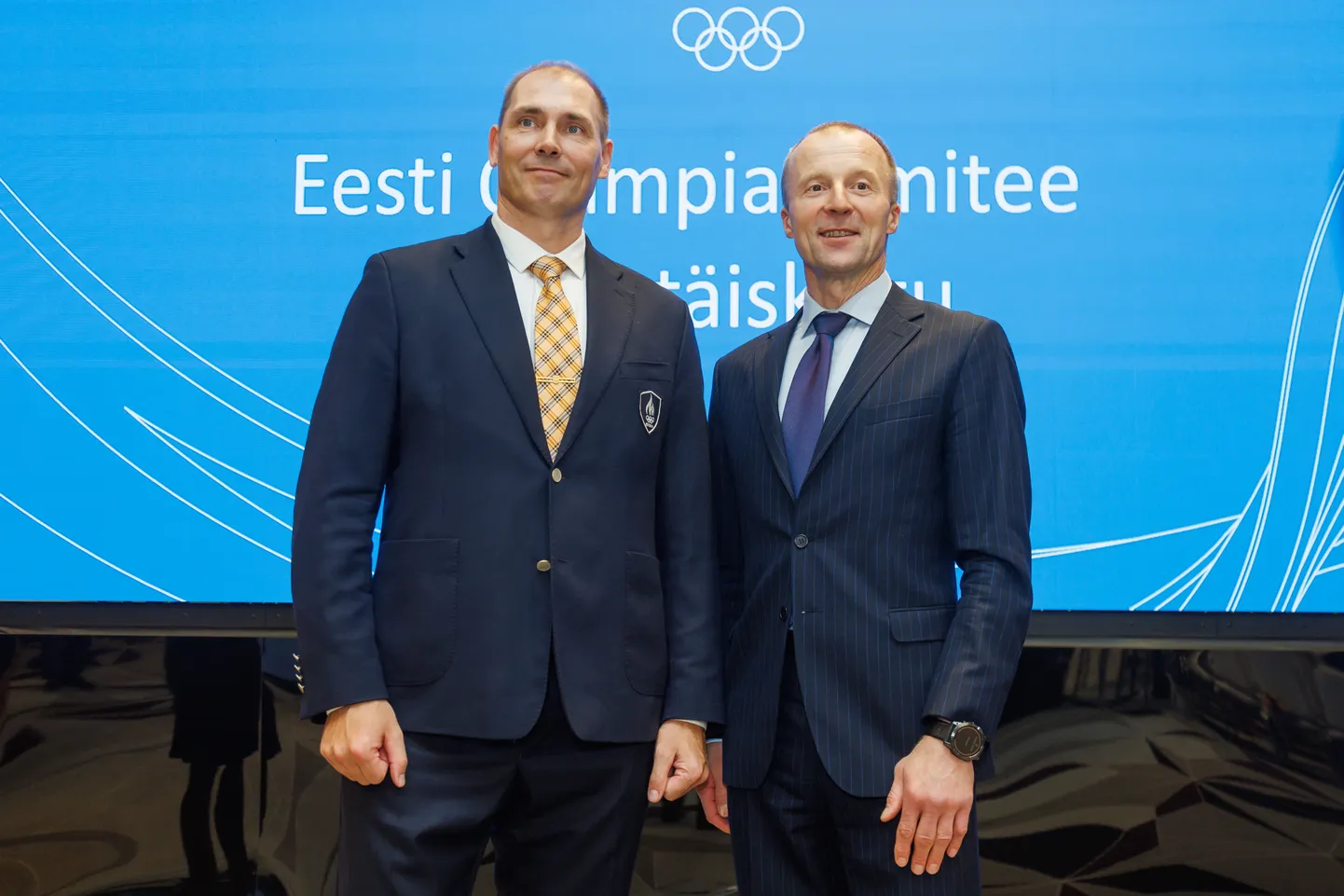 Eesti Olümpiakomitee asepresidentideks valiti reedel Gerd Kanter (vasakul) ja Tiit Pekk.