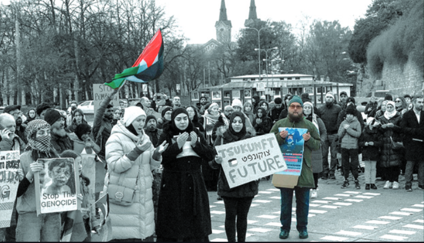 5 ноября 2023 года на площади Вабадузе в Таллинне прошла демонстрация «Солидарность с Палестиной».