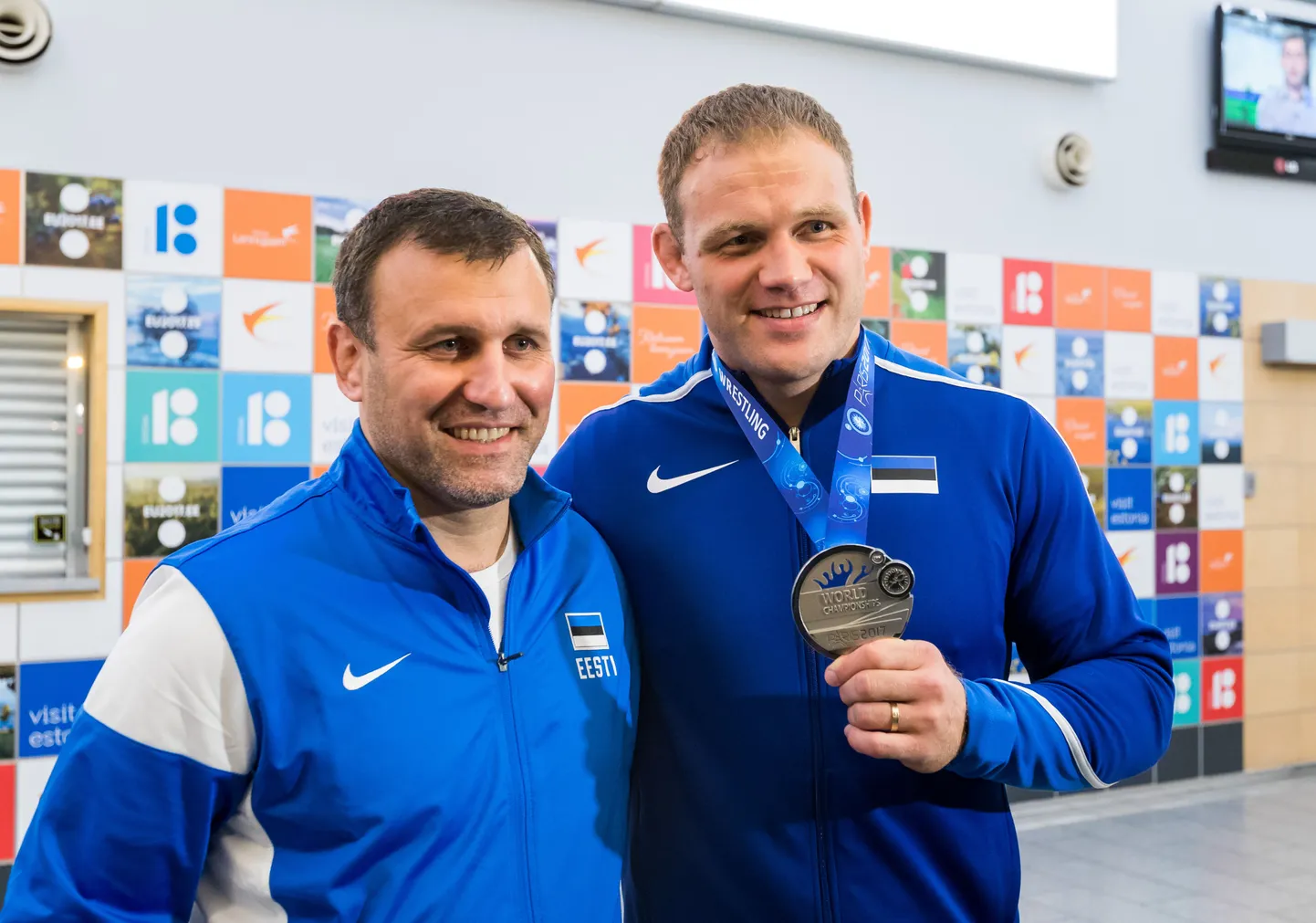 MMil hõbemedali võitnud Heiki Nabi koos treener Igor Bugaiga