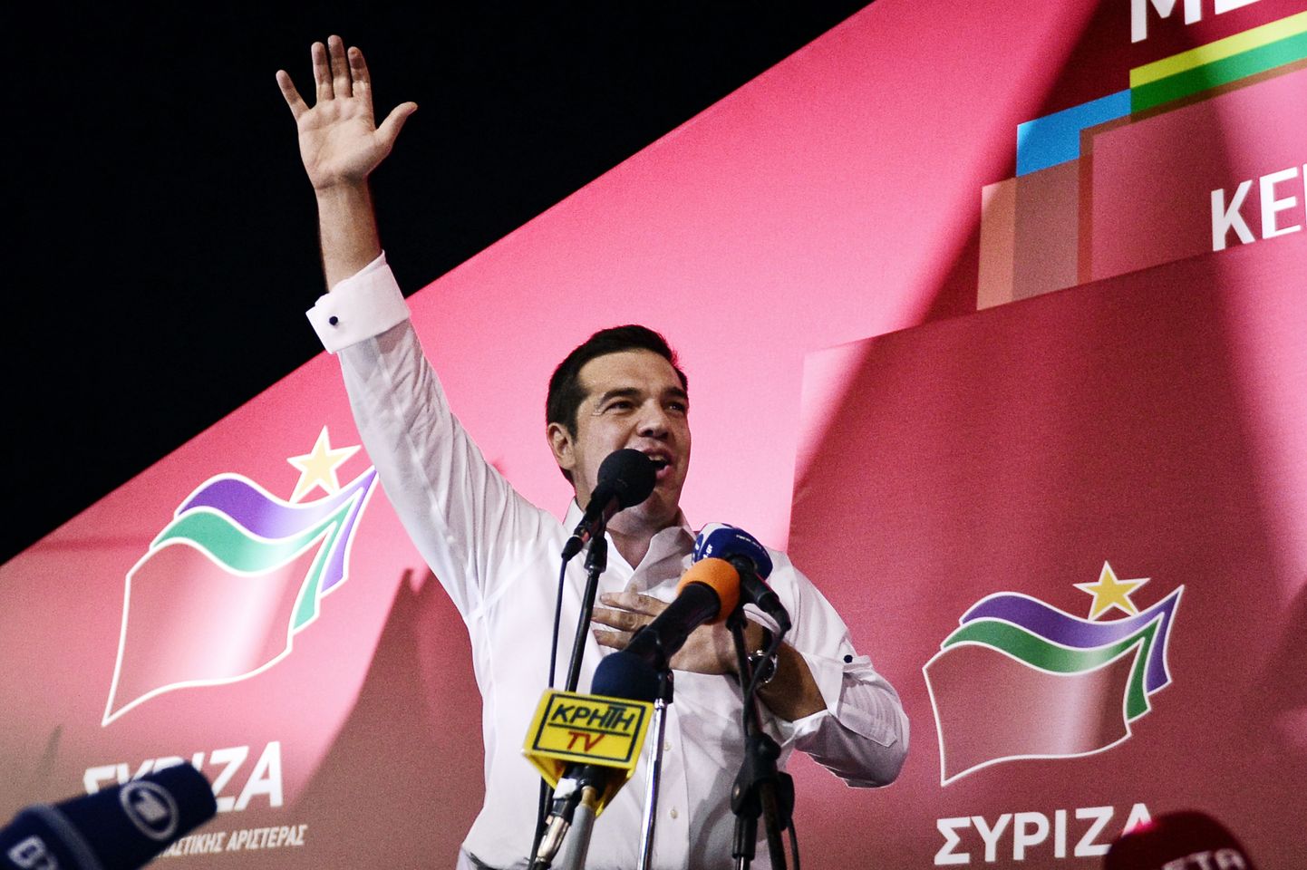 Alexis Tsipras pärast valimisvõitu septembris.