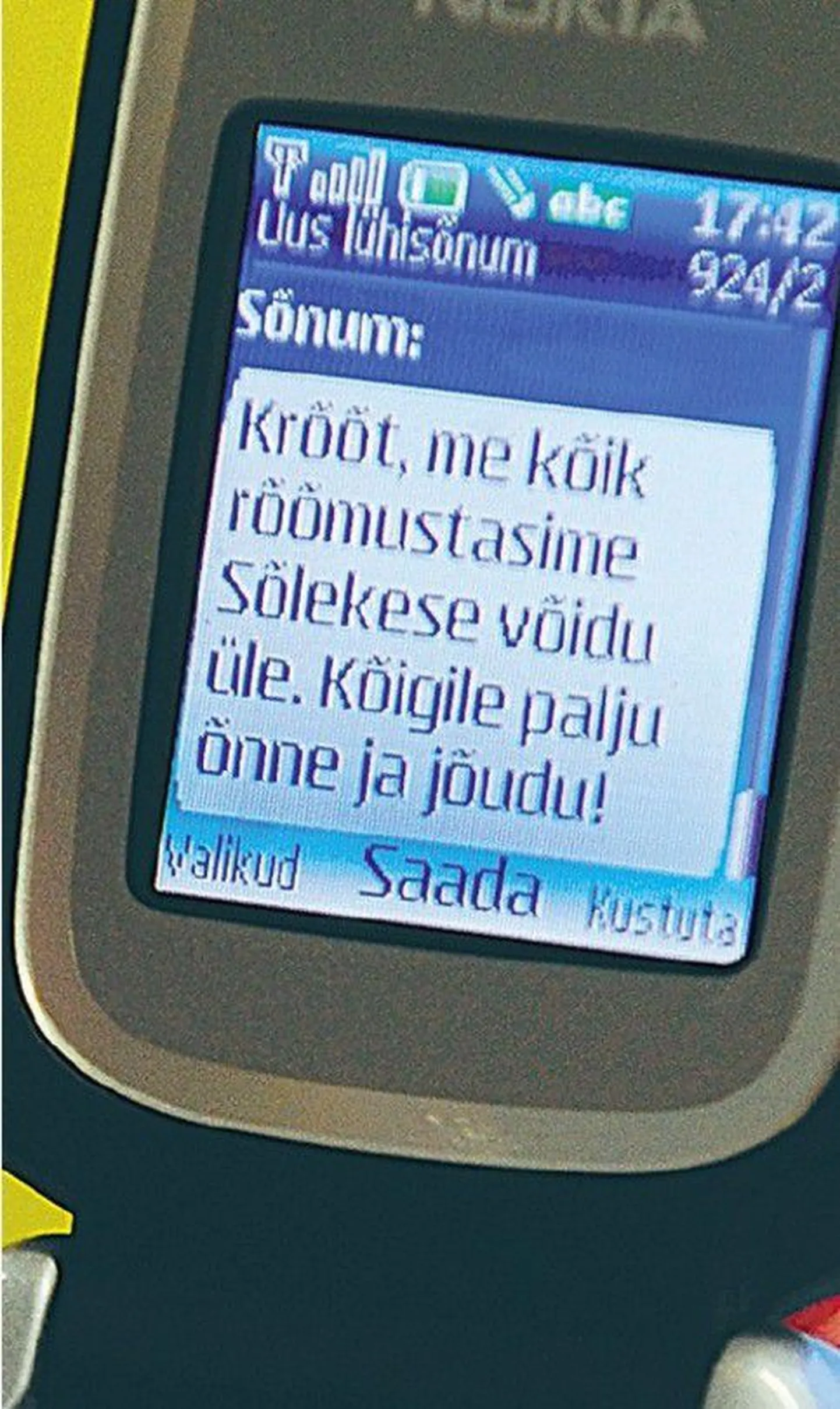 Õ-tähte sisaldav sõnum saab olla vaid 70 tähemärki pikk, sealjuures pole vahet, kui mitu korda seda tähte on kasutatud.