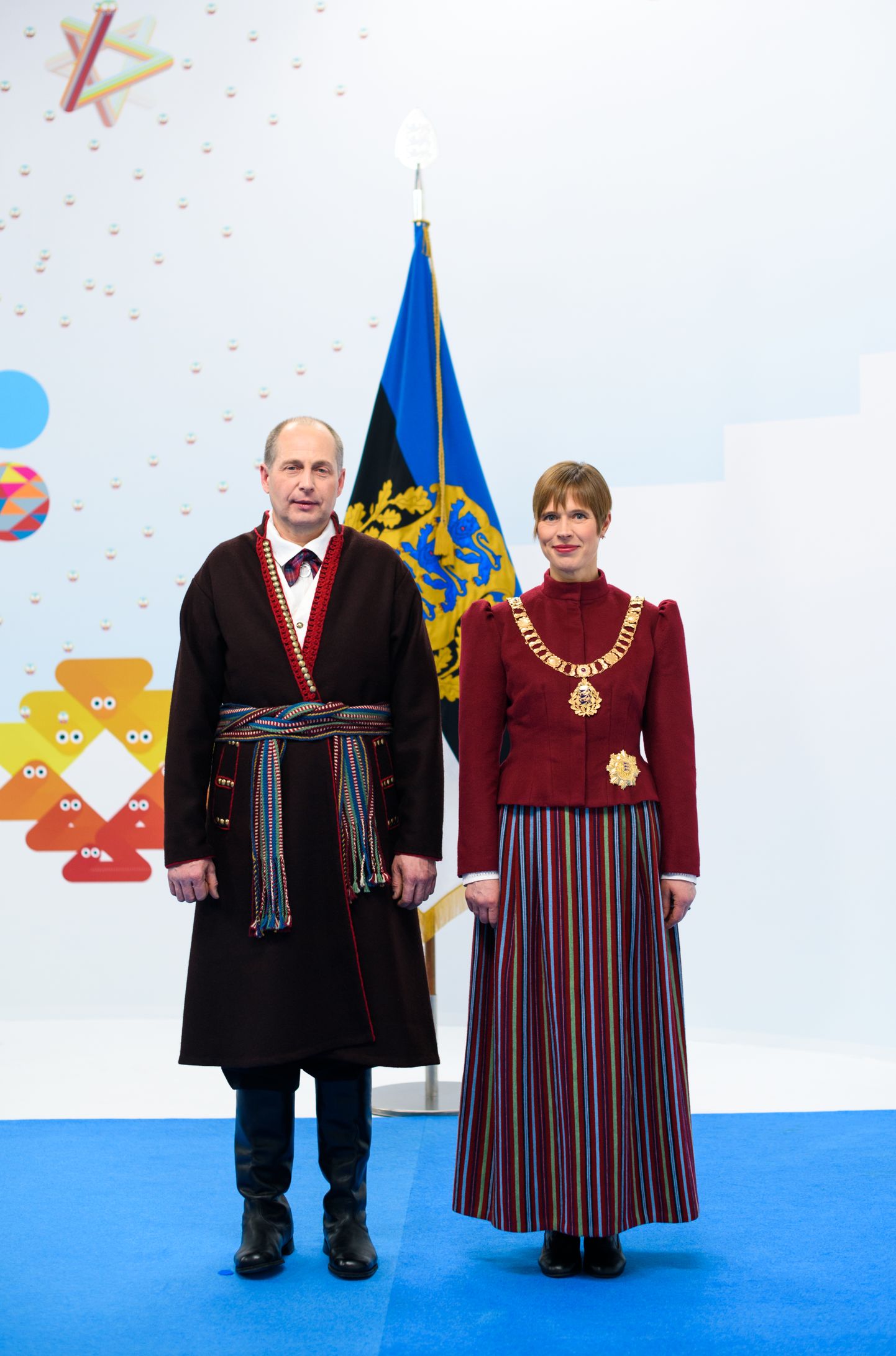 President Kersti Kaljulaid ja tema abikaasa Georgi-Rene Maksimovski.