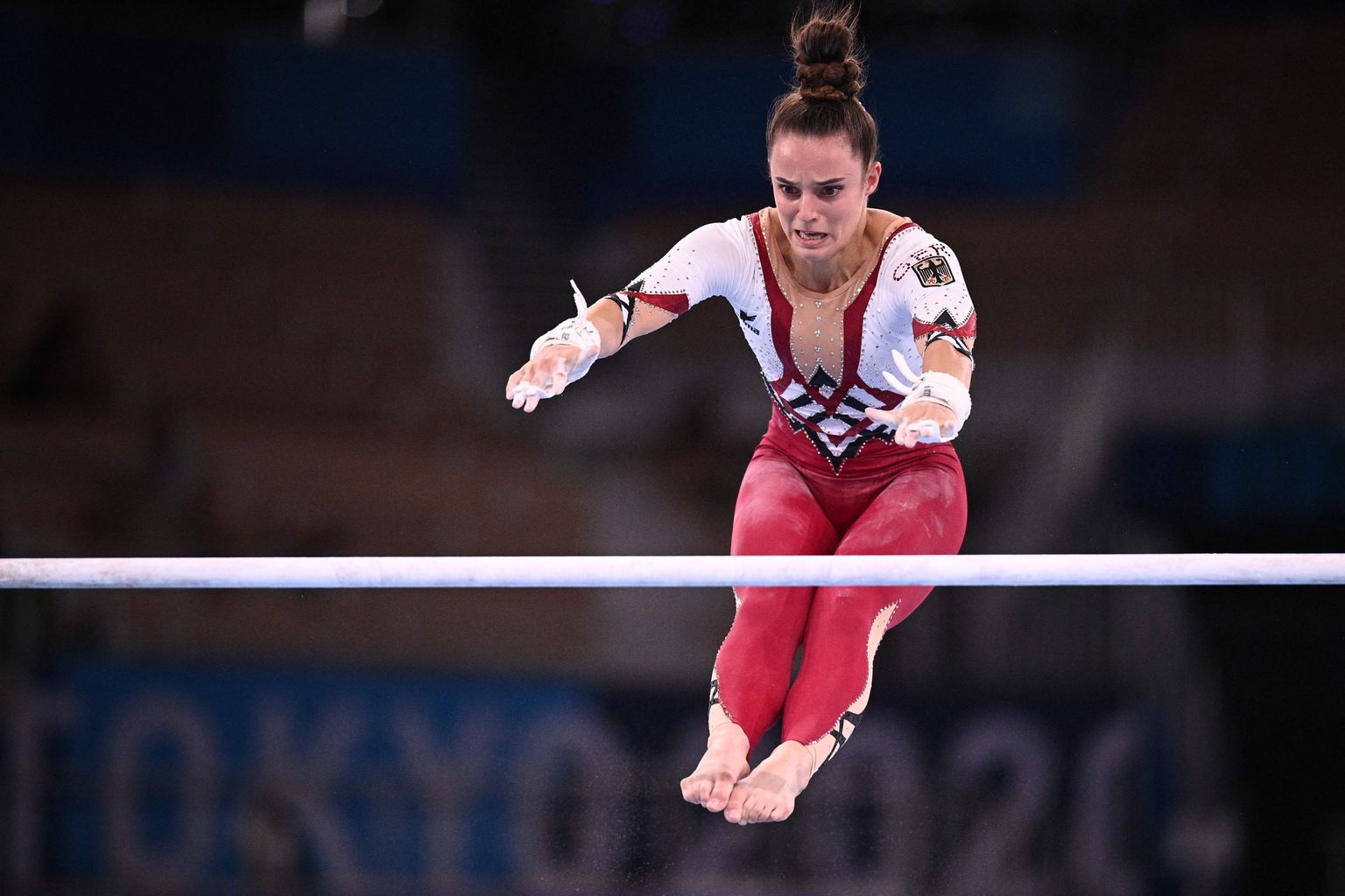 Sakslanna Sarah Voss Tokyo olümpiamängude kvalifikatsioonis Ariake Võimlemiskeskuses.