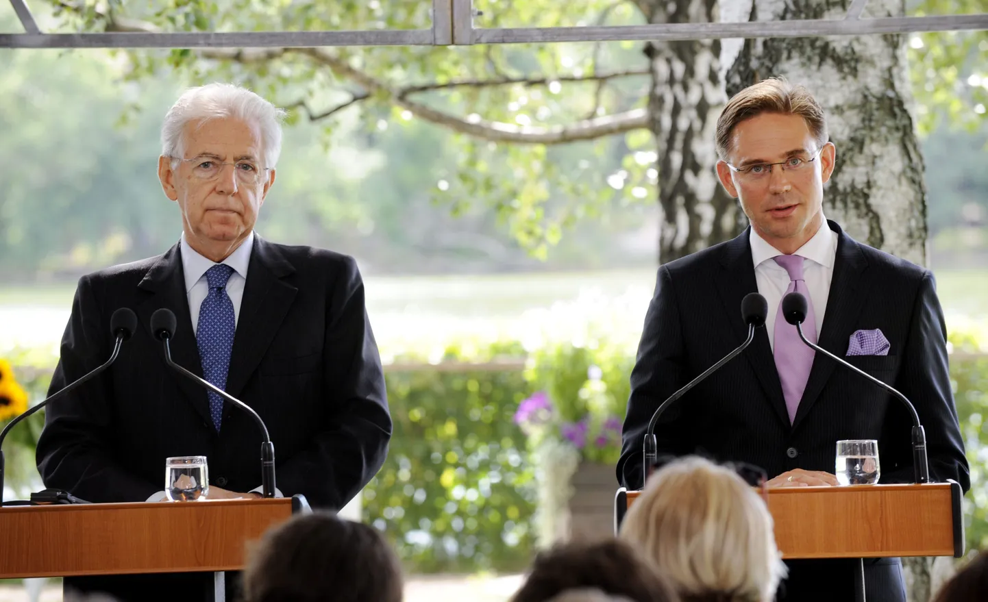 Itaalia peaminister Mario Monti Soome kolleegi külastamas.