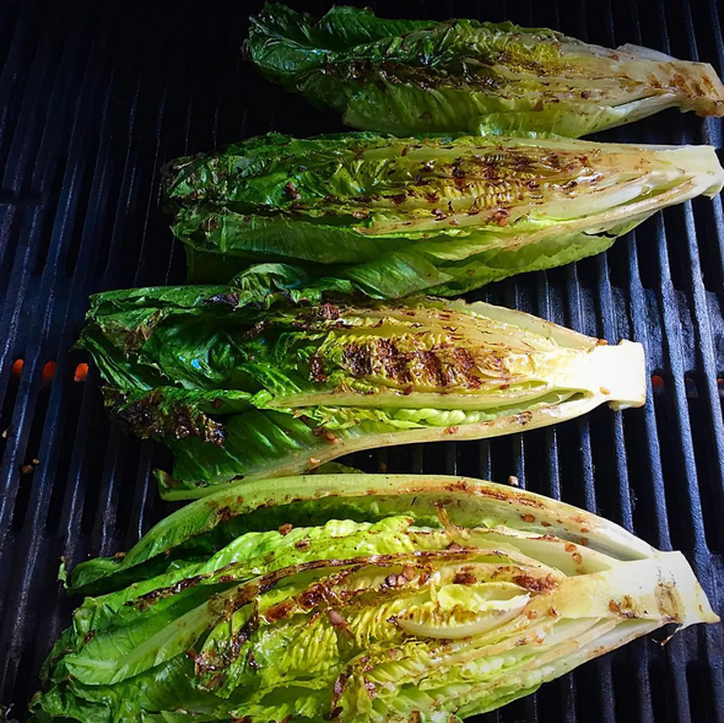 Grillitud Rooma kapsas oliiviõli, küüslaugu ja palsamiäädikaga.