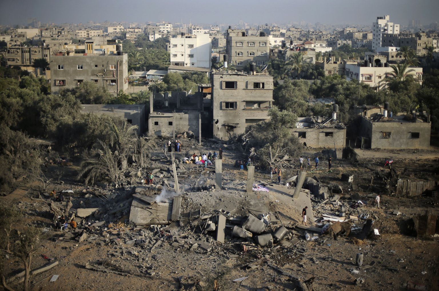 Gaza pommitamisel hävinenud hoone.