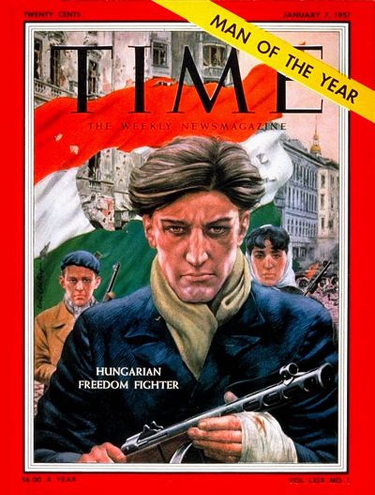 Ajakiri Time kuulutas Ungari vabadusvõitleja 1956. aasta aasta inimeseks. Foto:
