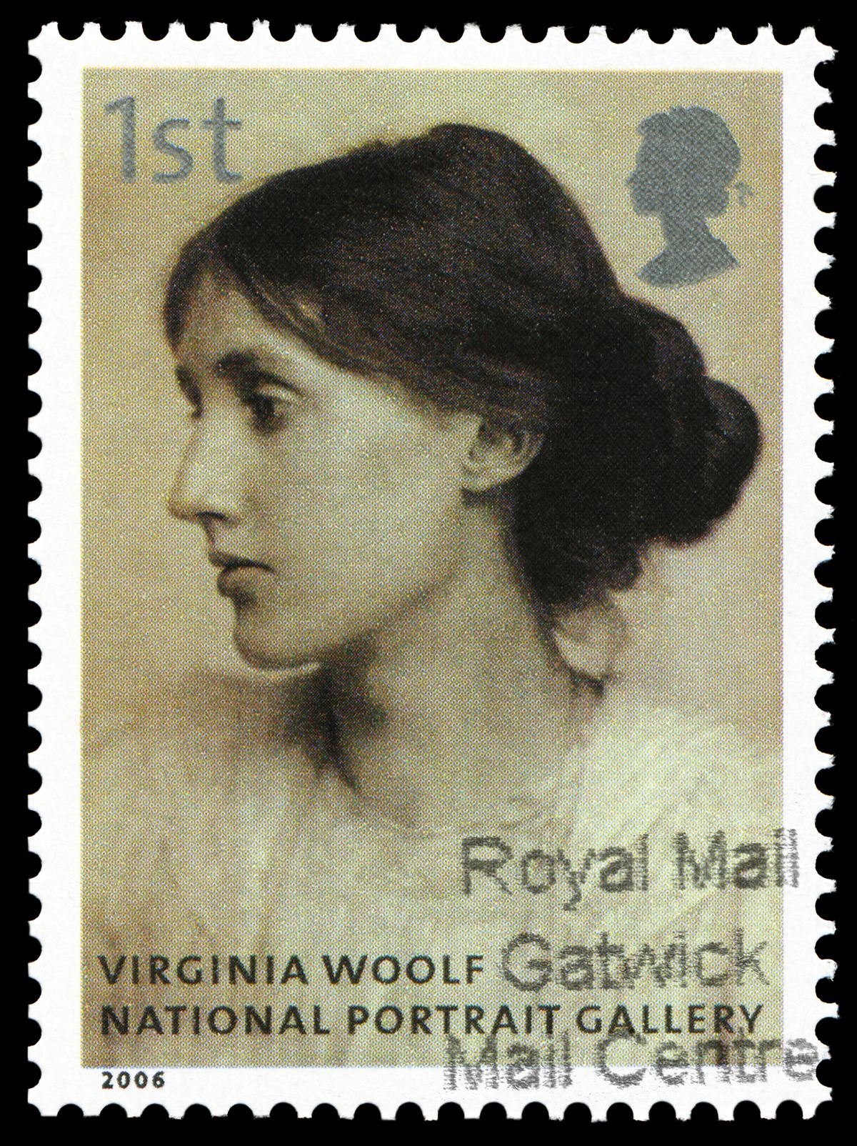 Virginia Woolfi portree postmargil.