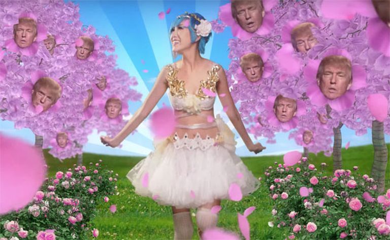 Mika Dive. Образ из рекламной кампании Трампа в Японии, 2016 