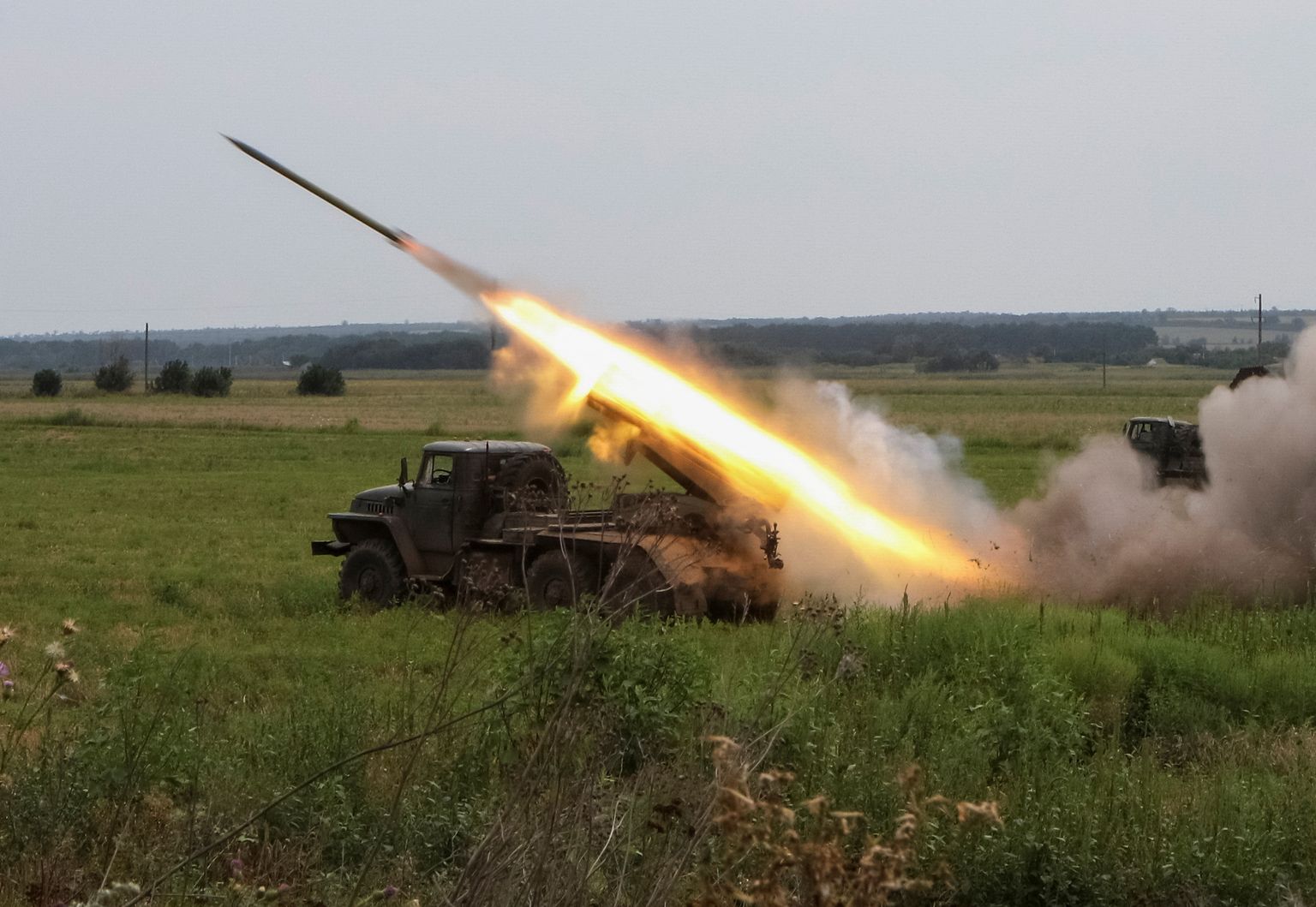 BM21 Grad raķetes Ukrainā
