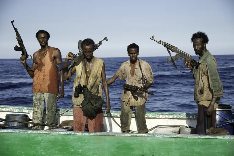 Näitlejad Faysal Ahmed, Barkhad Abdi, Barkhad Abdirahman ja Mahat Ali filmis «Kapten Phillips»