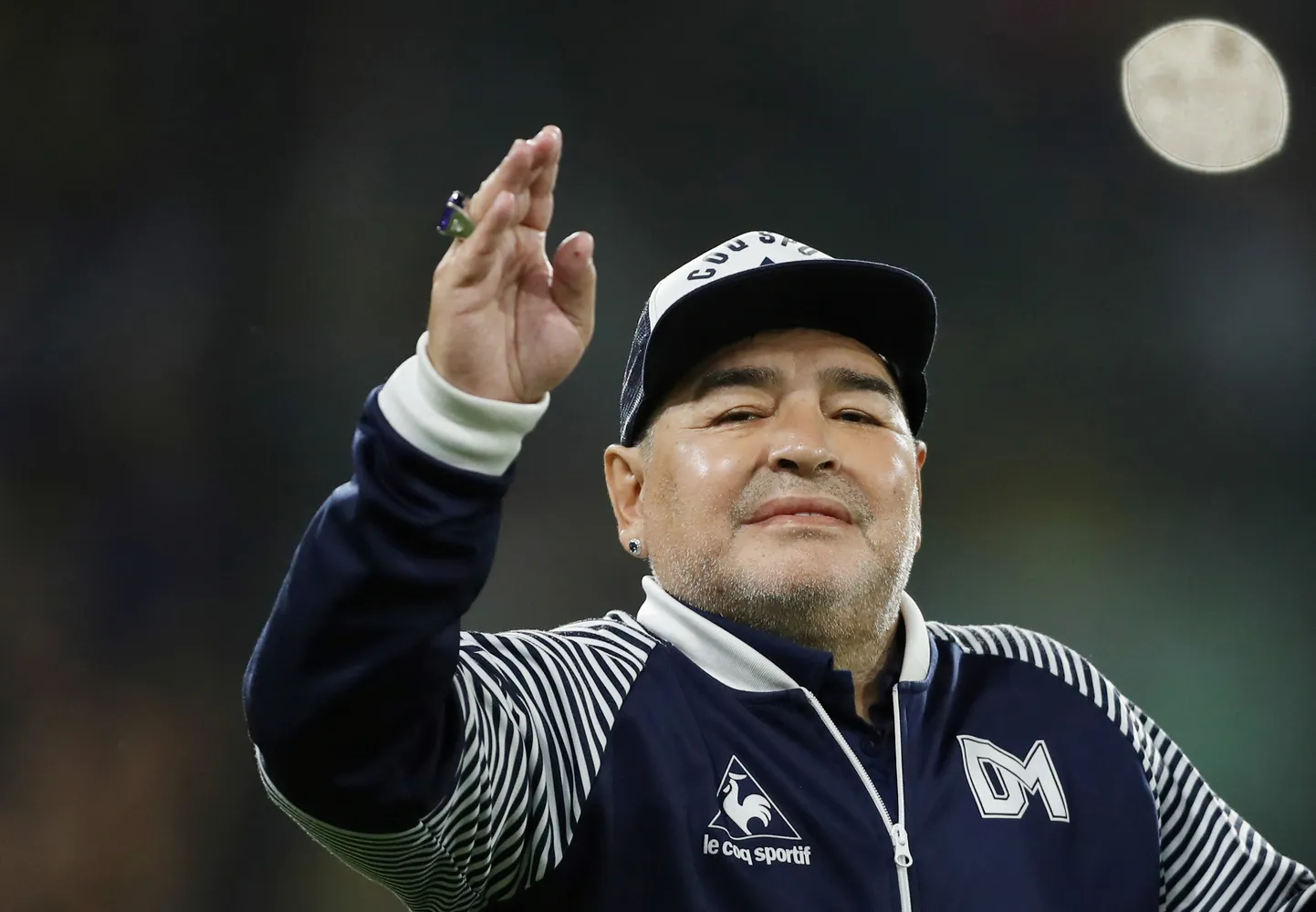 Diego Maradona tänavu 7. märtsil enne Argentina jalgpalliliiga kohtumist Buenos Aireses.