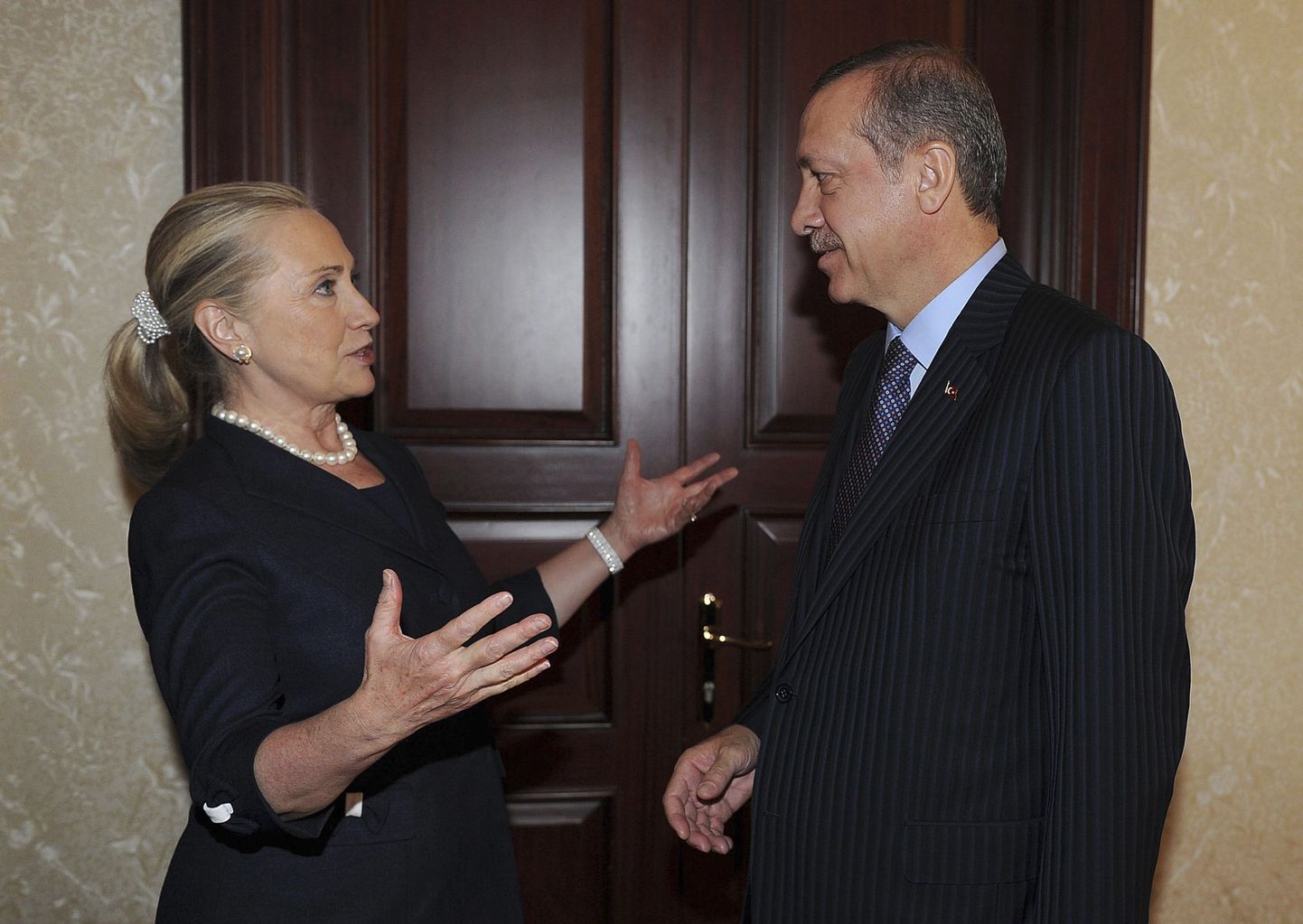 USA välisminister Hillary Clinton täna koos Türgi peaministri Tayyip Erdoganiga.
