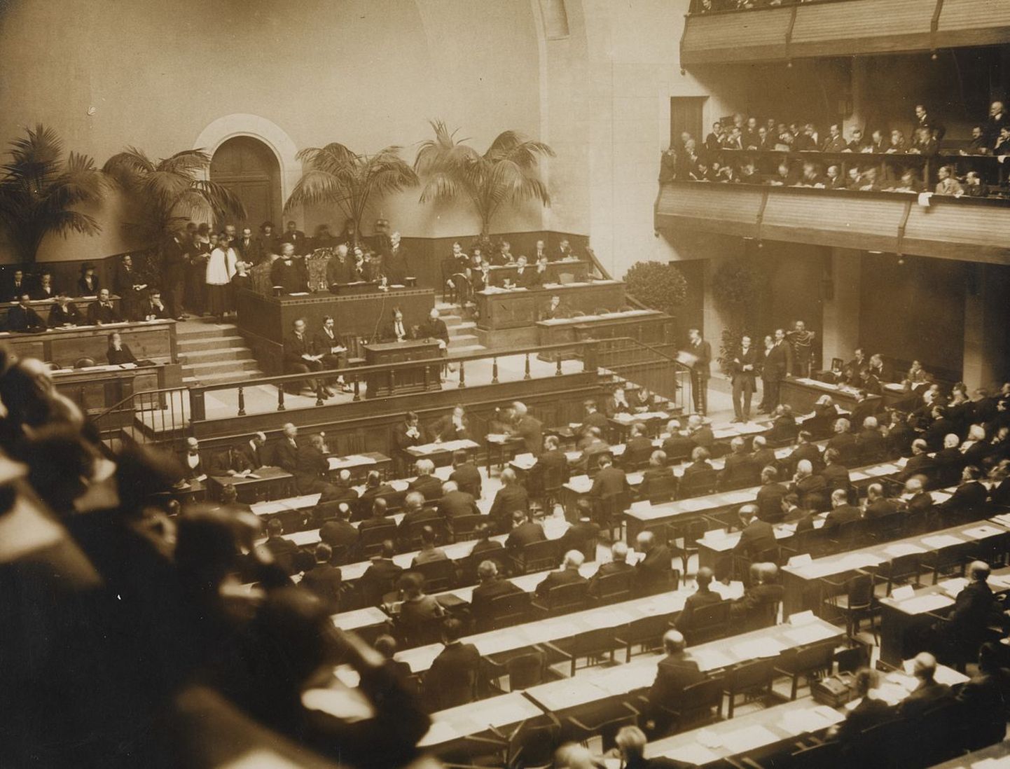 Rahvasteliidu avakoosolek 15. novembril 1920. aastal.