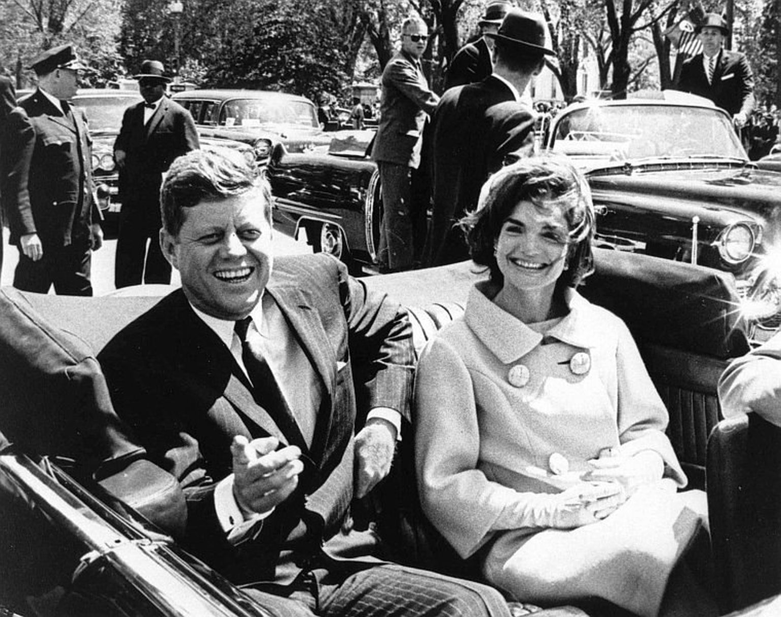 USA president John F. Kennedy ja tema naine Jacqueline Kennedy.