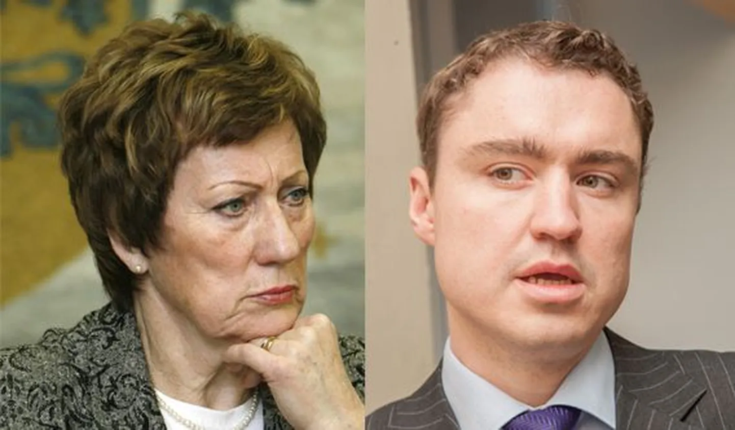 Väitlevad Merike Martinson ja Taavi Rõivas.