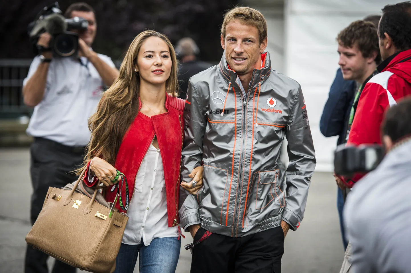 Jenson Button ja Jessica Michibata