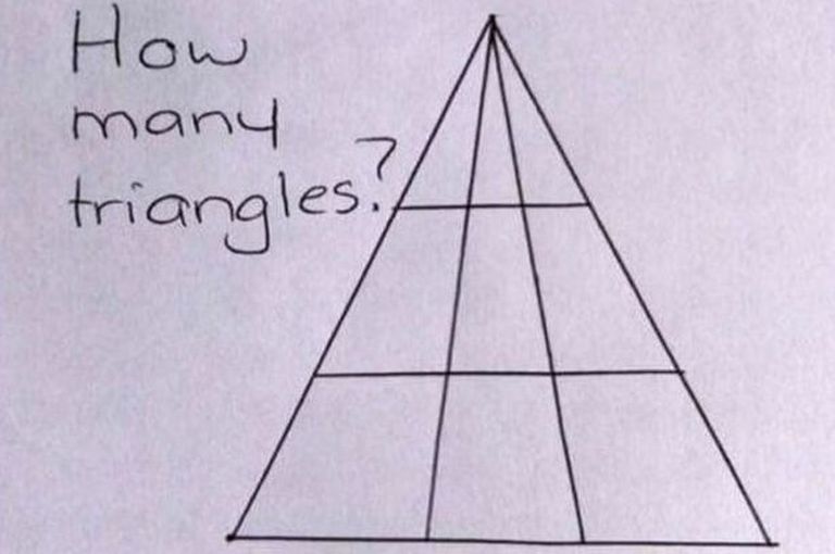 Mitu kolmnurka on joonistusel?