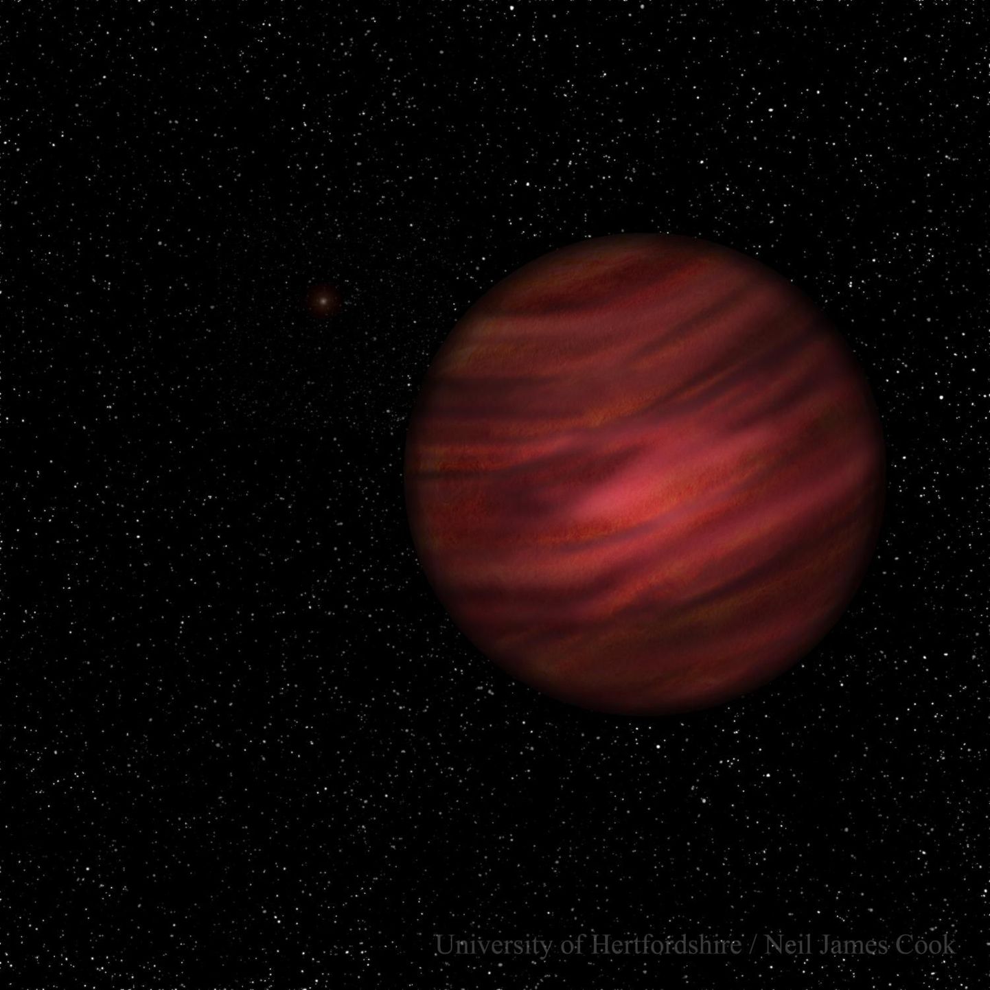 Kunstniku loodud pilt vabalt hõljuvast planeedist 2MASS J2126.