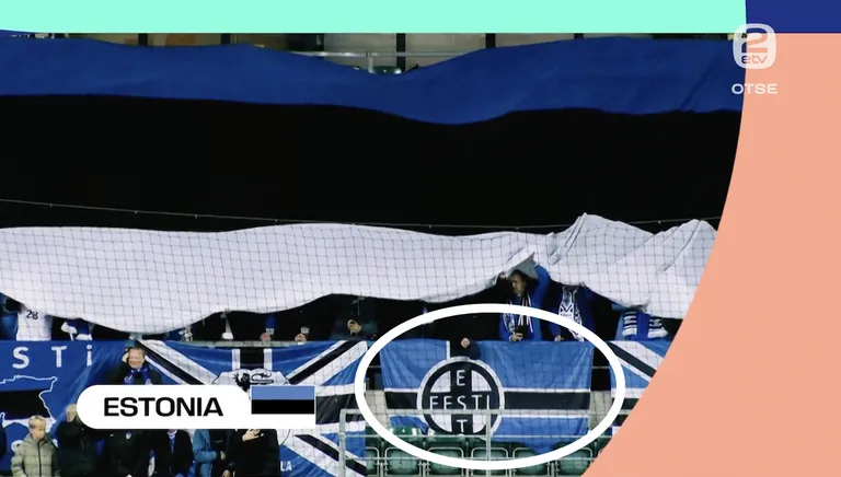 Ringiga märgitud lipp oli UEFA hinnangul rassistlik või diskrimineeriv.